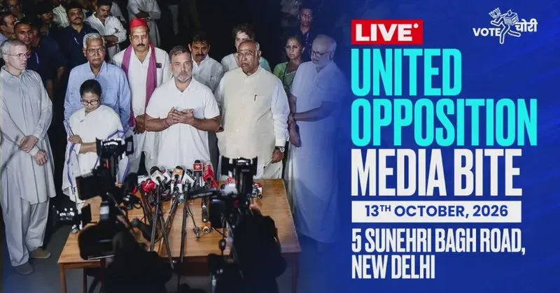 Rahul Gandhi leads INDIA bloc's 'Vote Chori' media bite in New Delhi
