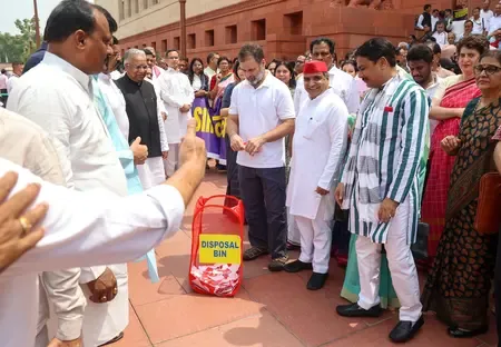 What is Rahul's Opposition Doing in the Parliament Complex?