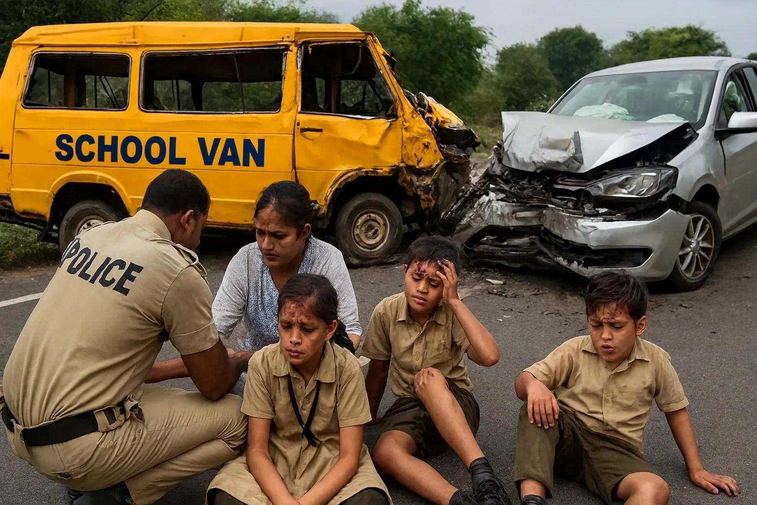 What Happened in the Kota Road Accident Involving School Children?