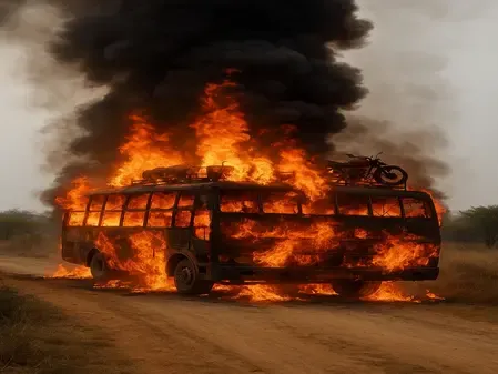 What Caused the Rajasthan Bus Fire Near Jaipur?