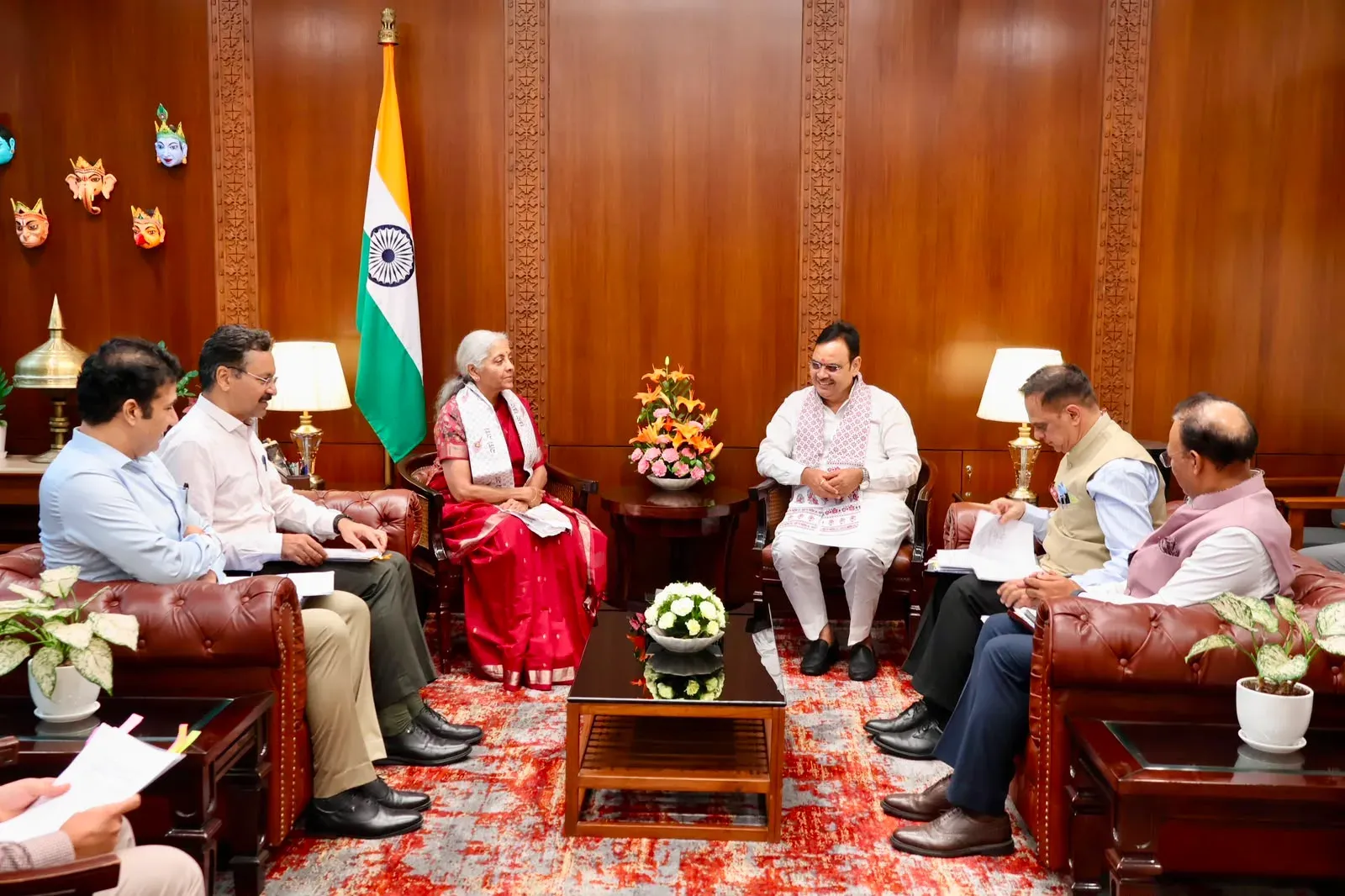Rajasthan CM Bhajan Lal Sharma Calls on FM Sitharaman