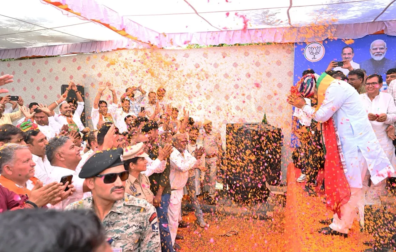 Yamuna water pact: Rajasthan CM Bhajanlal Sharma gets rousing Jaipur welcome