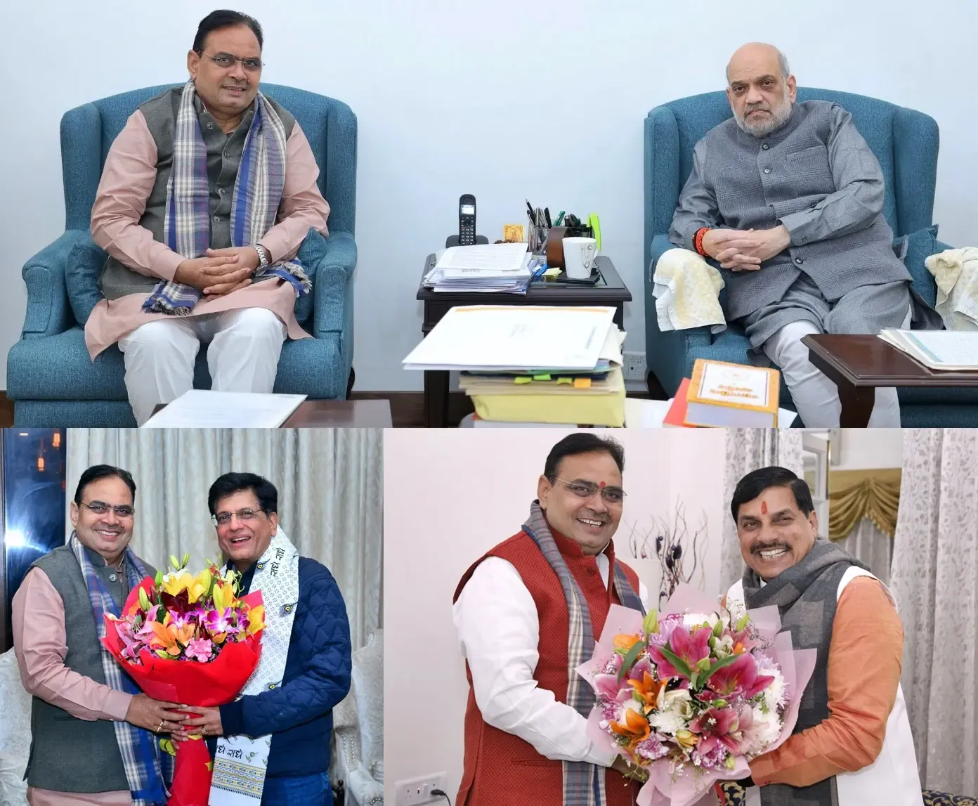 Rajasthan Chief Minister Engages with Union Ministers and MP Counterpart in Delhi