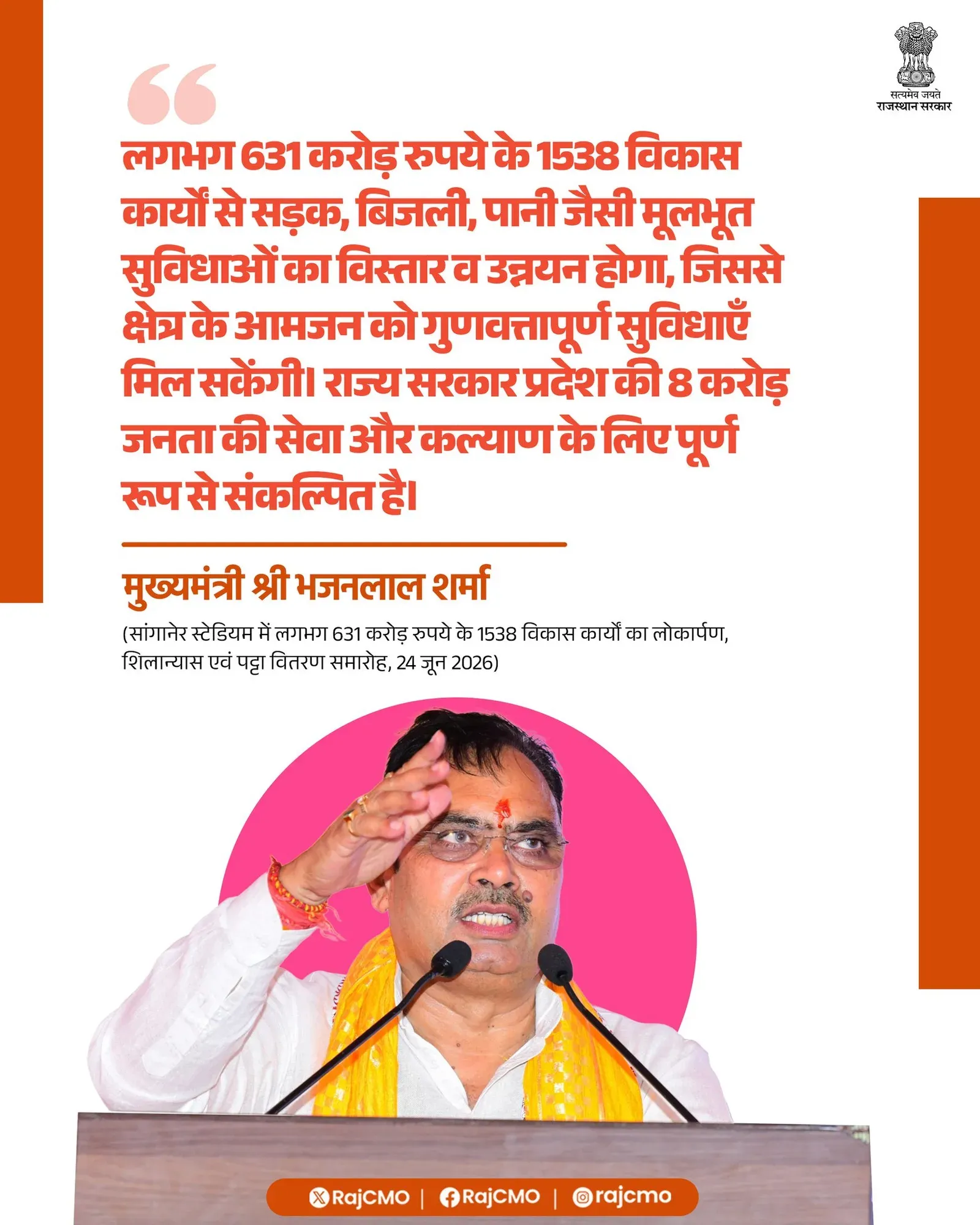Rajasthan CMO reaffirms commitment to 8 crore citizens