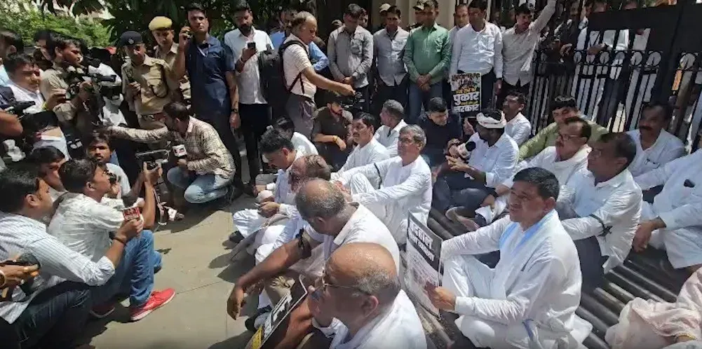 Rajasthan Congress marches against school entry ban, targets deaf-mute institution