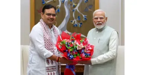 राजस्थान के मुख्यमंत्री भजनलाल शर्मा ने दिल्ली में प्रधानमंत्री मोदी से मुलाकात की