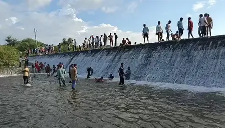 क्या रायपुर बांध एक पिकनिक स्पॉट बन गया है? ओवरफ्लो देखने उमड़ी भीड़, सुरक्षा इंतजाम नदारद
