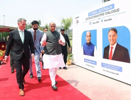 Rajnath Singh, Richard Marles hold second India-Australia Defence Dialogue in New Delhi