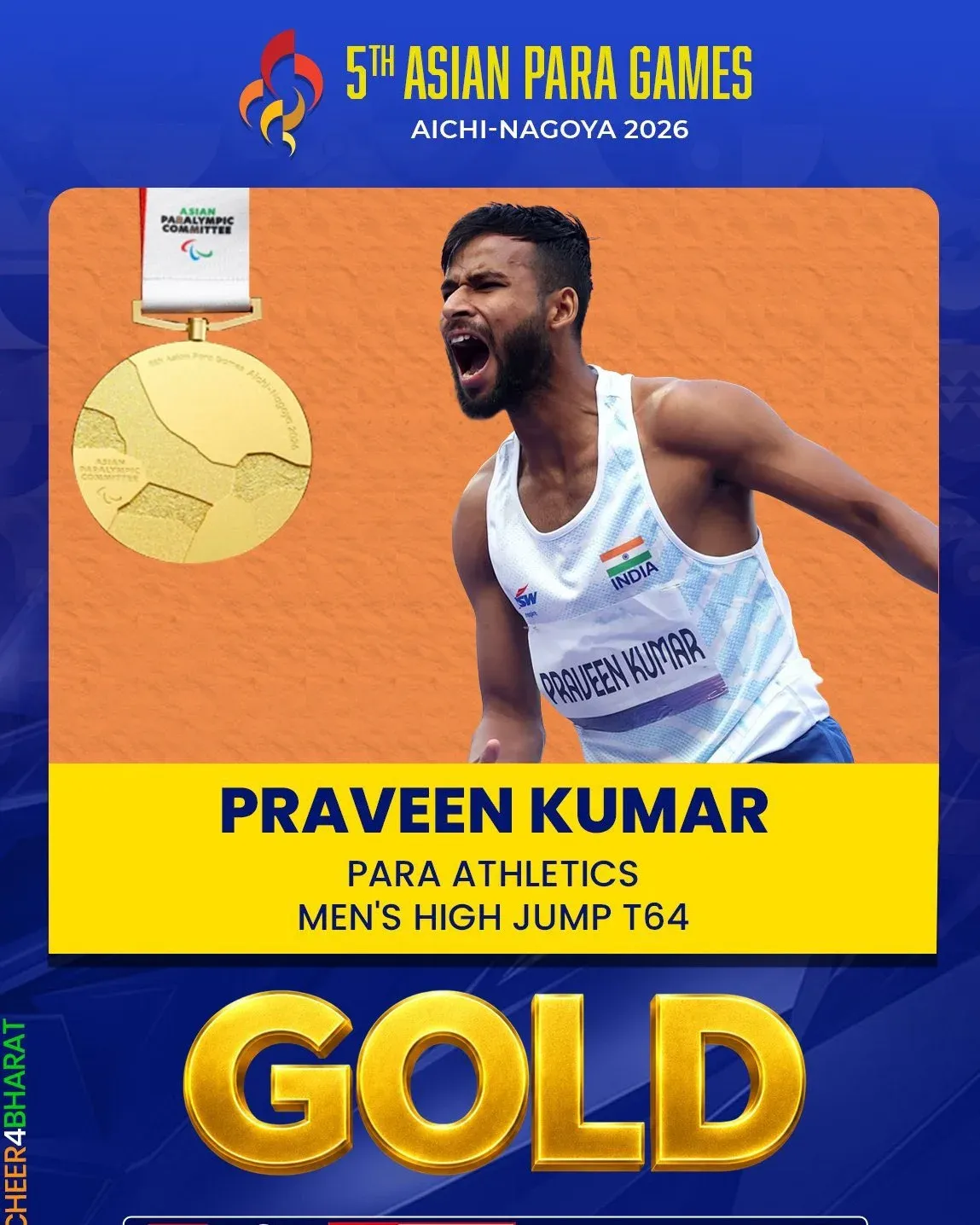 Rajnath Singh hails Praveen Kumar's Asian Para Games gold
