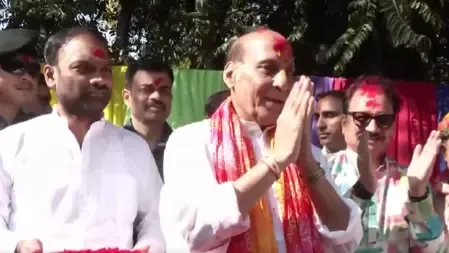 Rajnath Singh and J.P. Nadda Spread Holi Joy and Unity