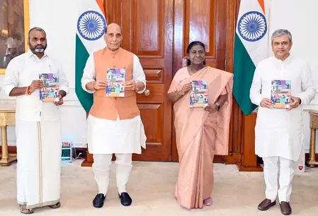 What Insights Does Rajnath Singh Provide in President Murmu's Collection of 51 Speeches?