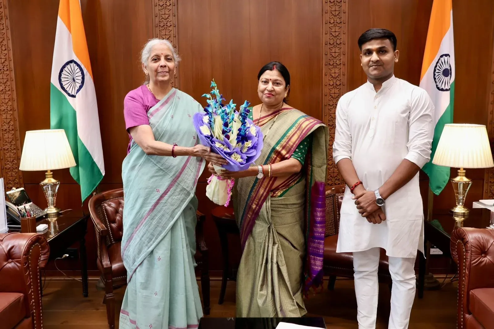Rajya Sabha MP Dharmshila Gupta Calls on FM Sitharaman