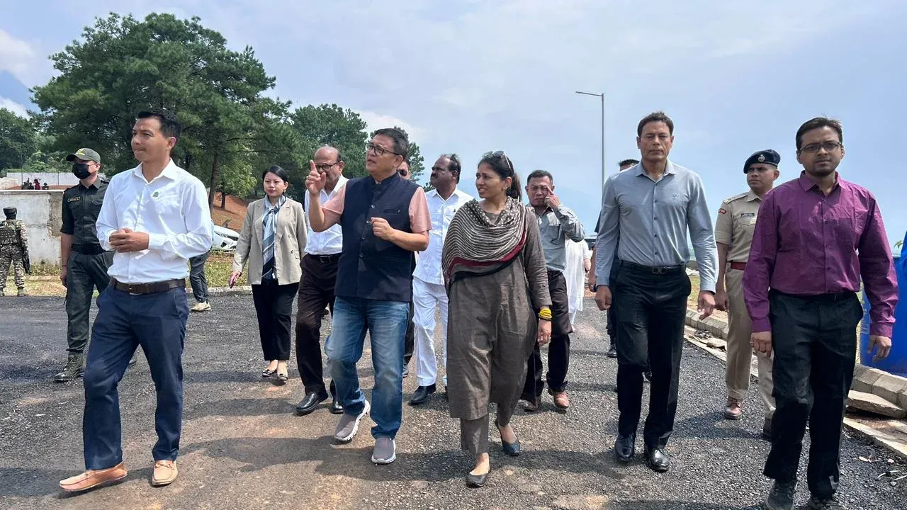 Raksha Khadse reviews NSU Imphal campus, 95% construction complete
