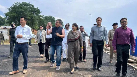 Raksha Khadse reviews NSU Imphal campus, 95% construction complete