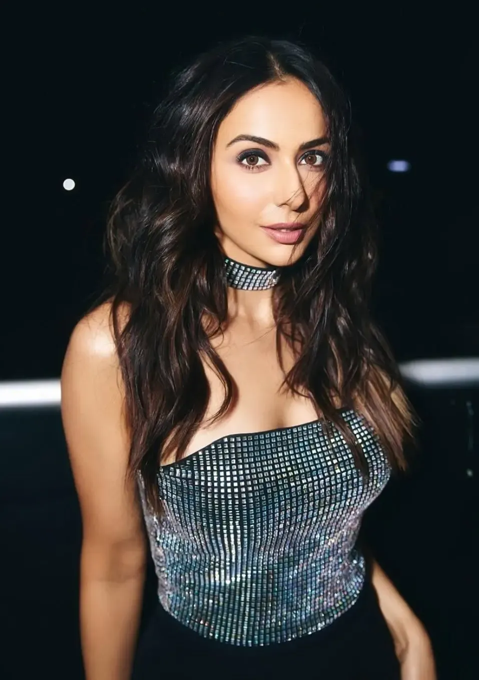 Rakul Preet Singh Dazzles in Black and Silver Ensemble