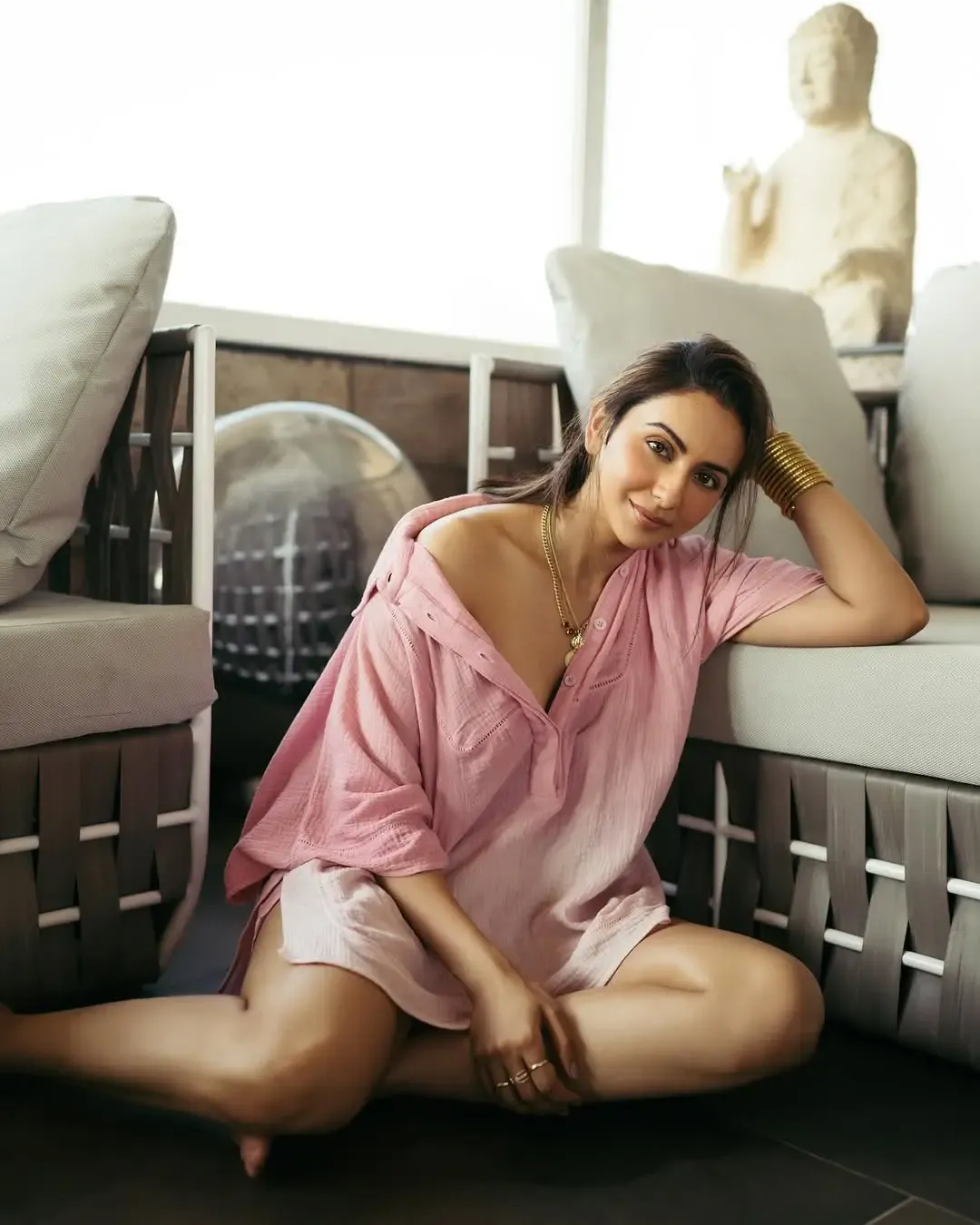 Rakul Preet Singh Dazzles in a Gorgeous Blush Pink Ensemble