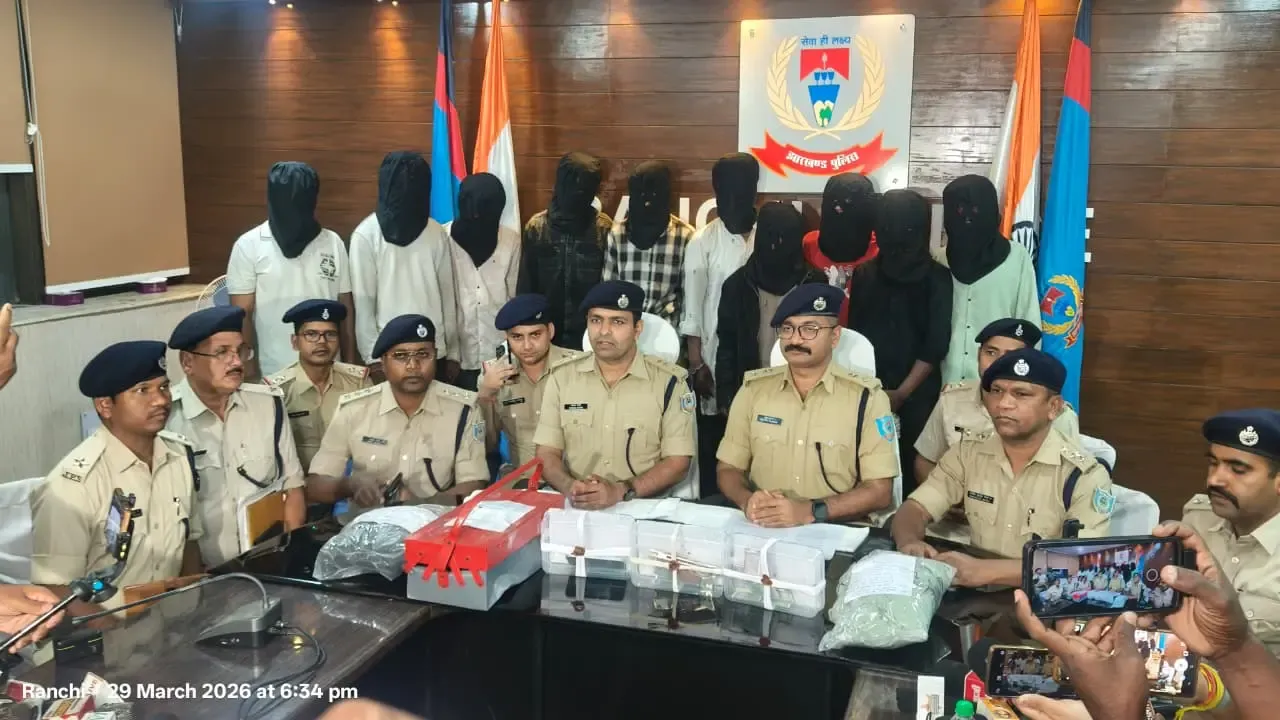 रांची में लूटपाट करने वाले संगठित गिरोह के 11 अपराधी गिरफ्तार