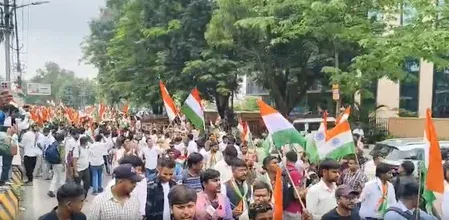 Ranchi students hold Tiranga Yatra on Independence Day amid JPSC-JSSC exam row