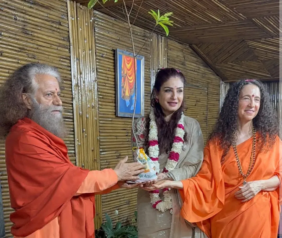 Raveena Tandon marks World Environment Day with Ganga blessings and cow feeding ritual