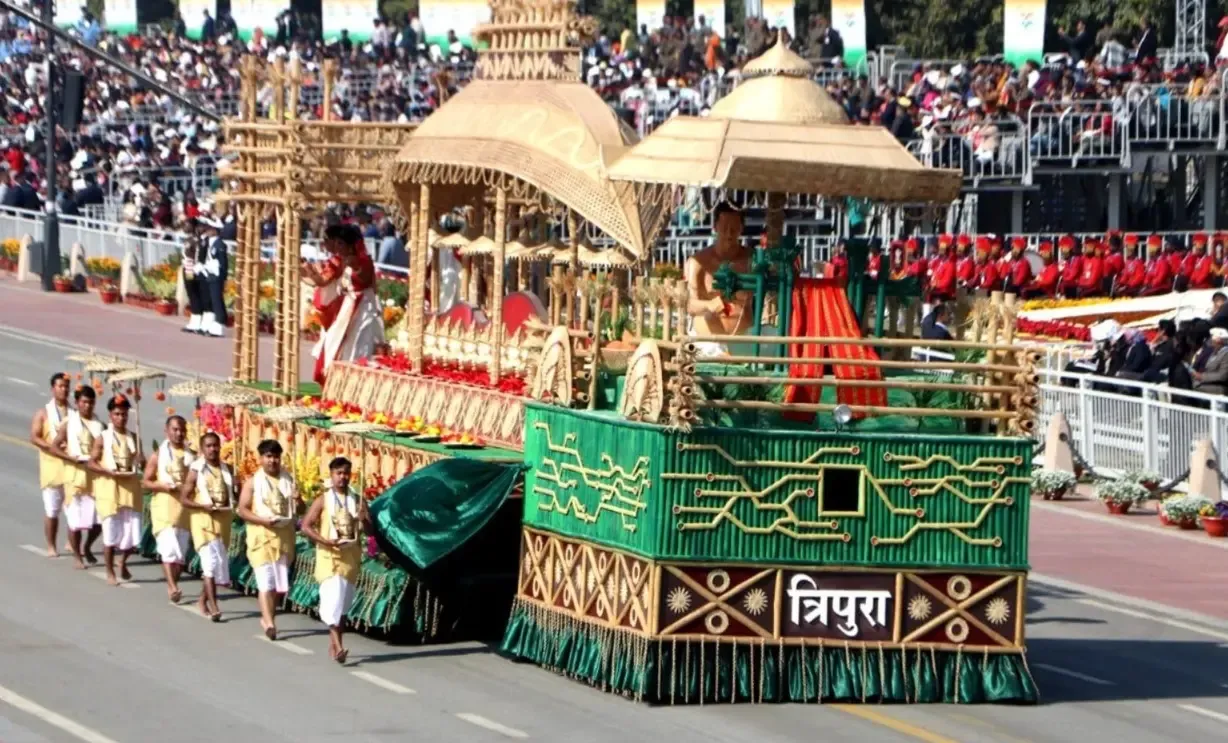 Tripura's Tableau Secures Second Prize at Republic Day Parade