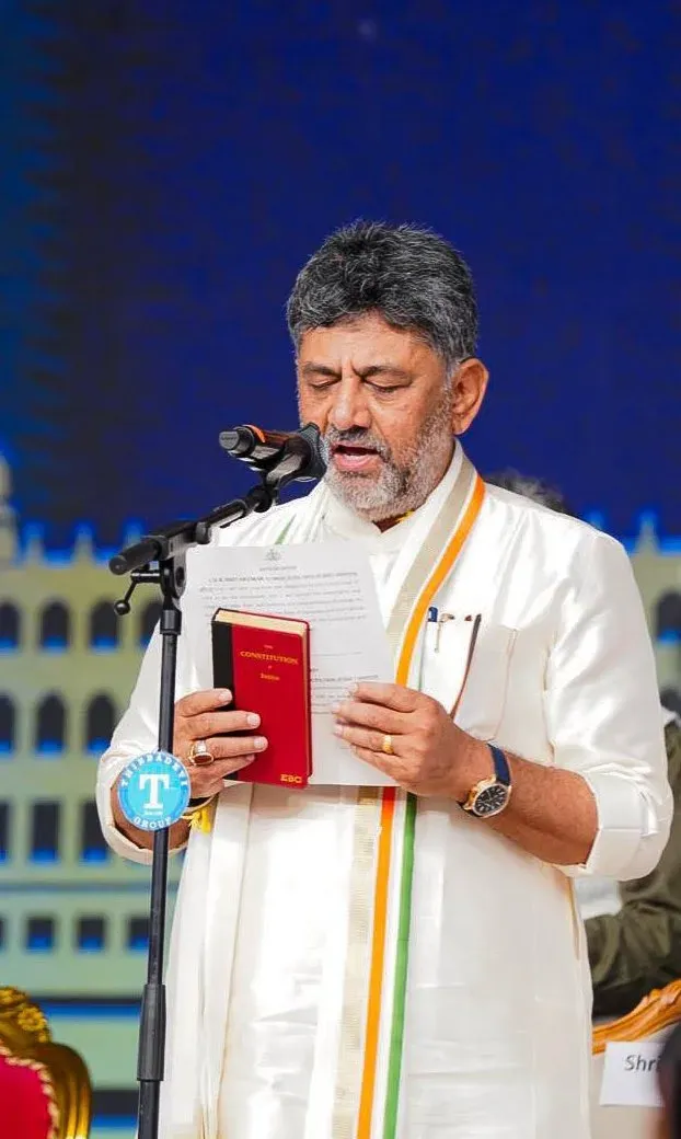 Revanth Reddy congratulates DK Shivakumar on Karnataka CM oath