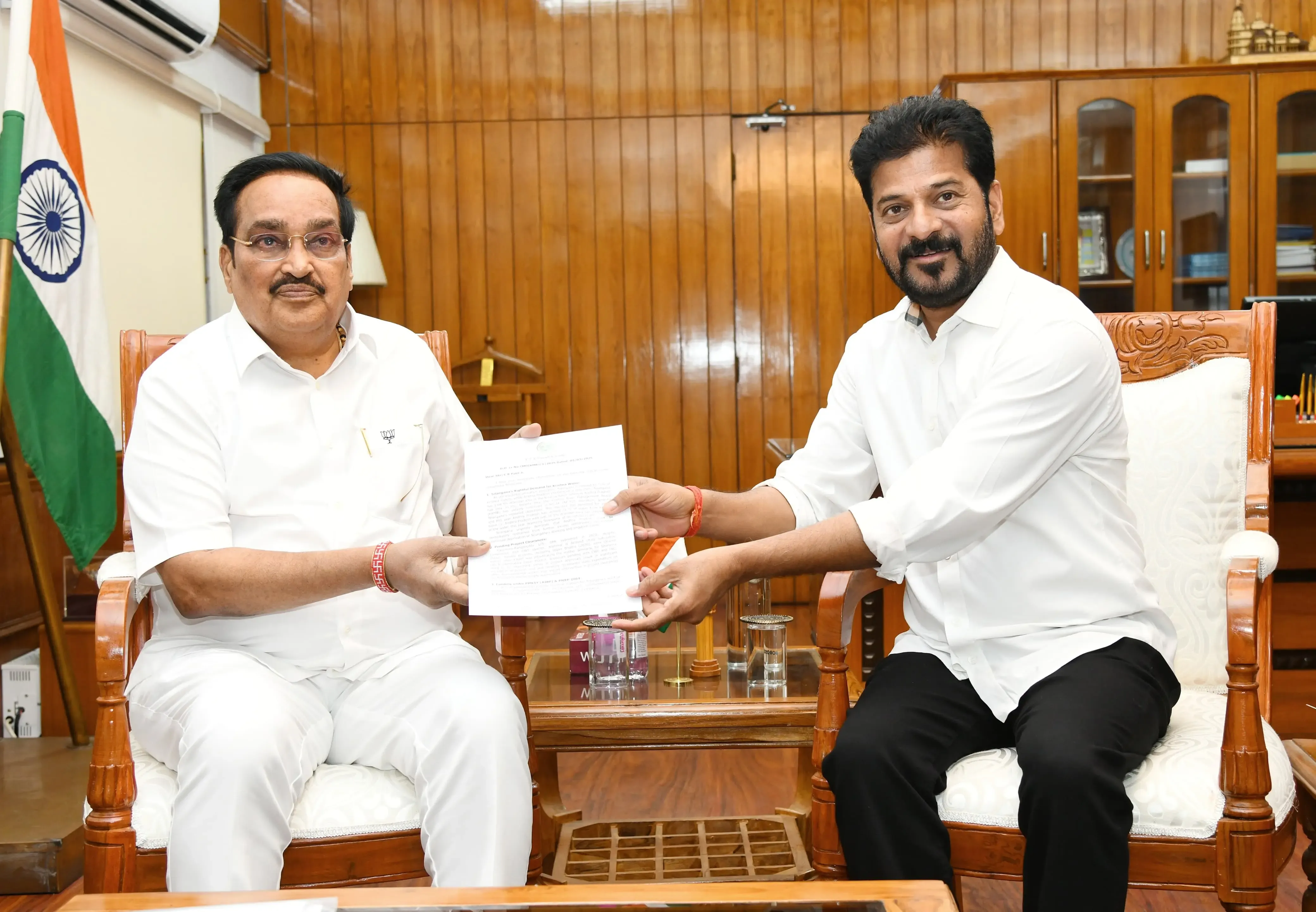 Revanth Reddy Advocates for Equitable Krishna Water Allocation for Telangana