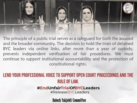 Baloch Yakjehti Committee 'faceless trials': Rights group raises alarm over Pakistan's secret courts
