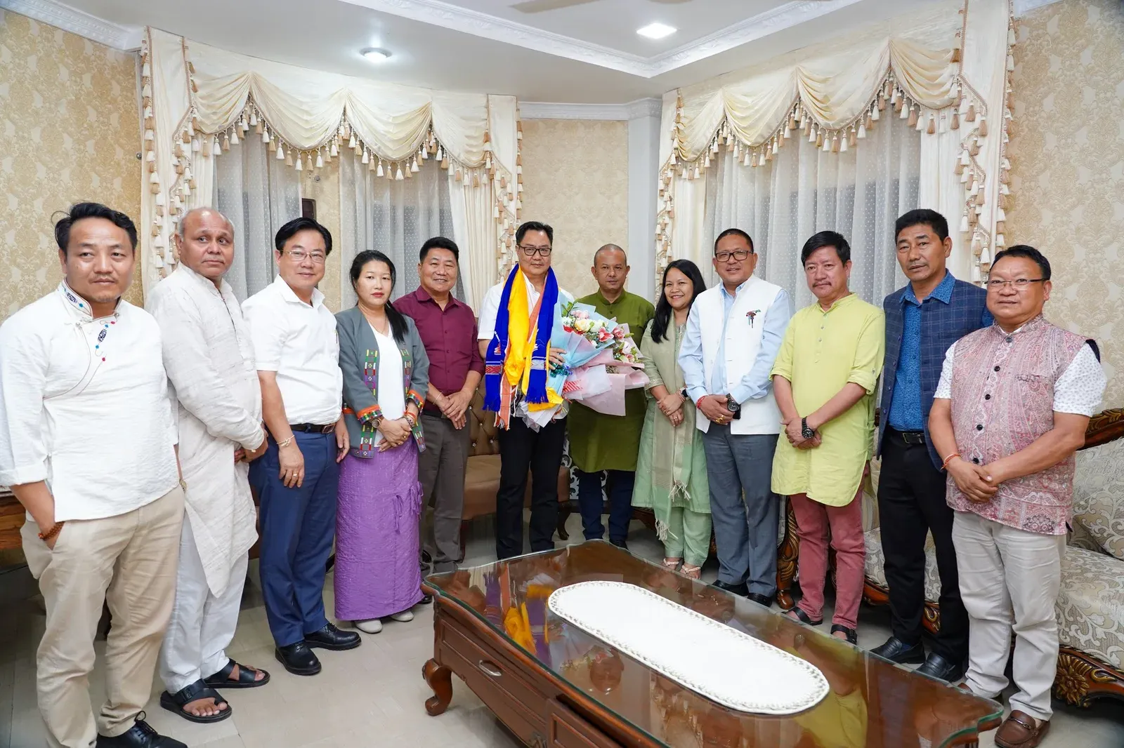 Rijiju Meets BJP Arunachal Leaders in Itanagar