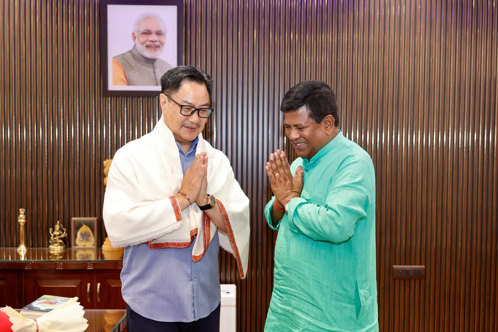 Rijiju meets West Bengal Assembly Speaker in New Delhi