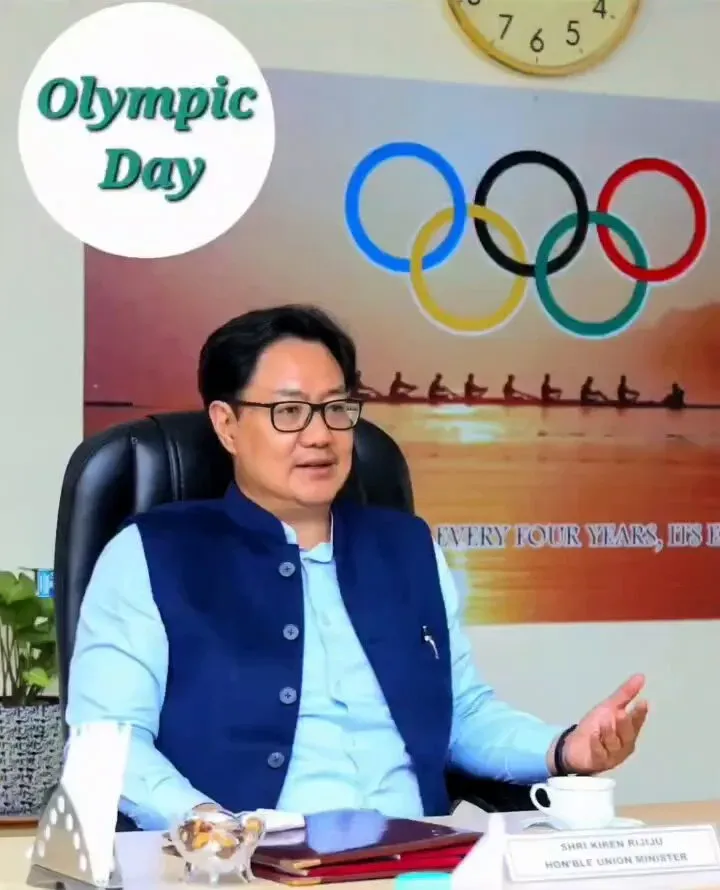 Rijiju Salutes Olympians on International Olympic Day
