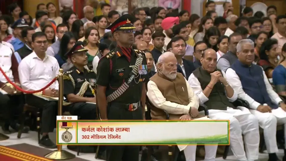 Rijiju Salutes Vir Chakra Awardees Honoured by President Murmu