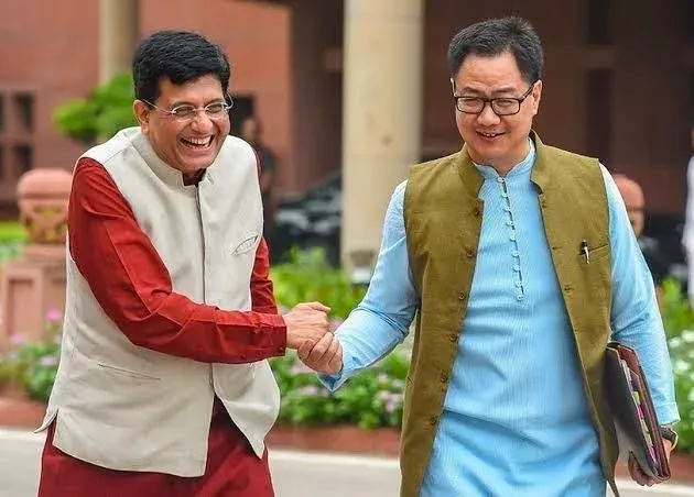 Rijiju Wishes Minister Piyush Goyal on Birthday