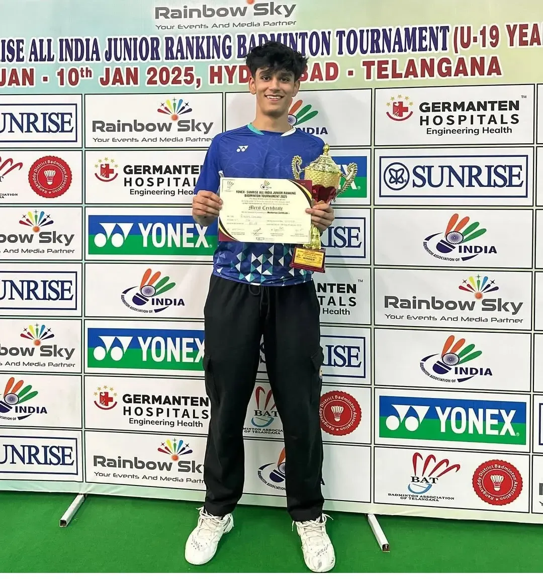 Rounak Chouhan and Adarshini Shri Lead India’s 17-Member Team for Dutch & German Jr Internationals