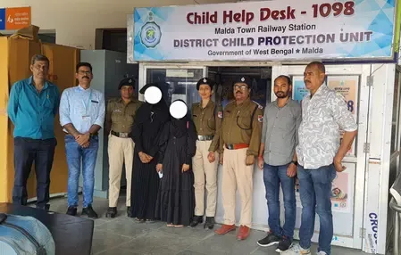 How Did RPF Rescue Two Minor Children from a Train in Bengal's Malda Division?