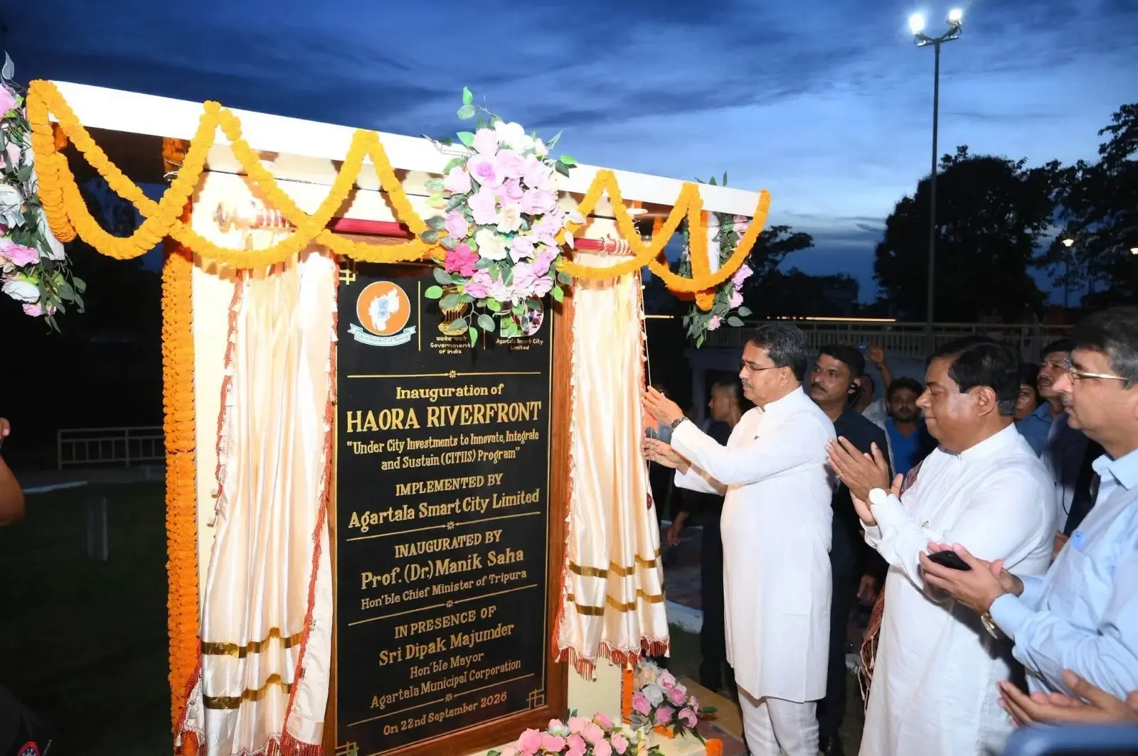 Haora Riverfront project inaugurated in Agartala at ₹100 crore cost