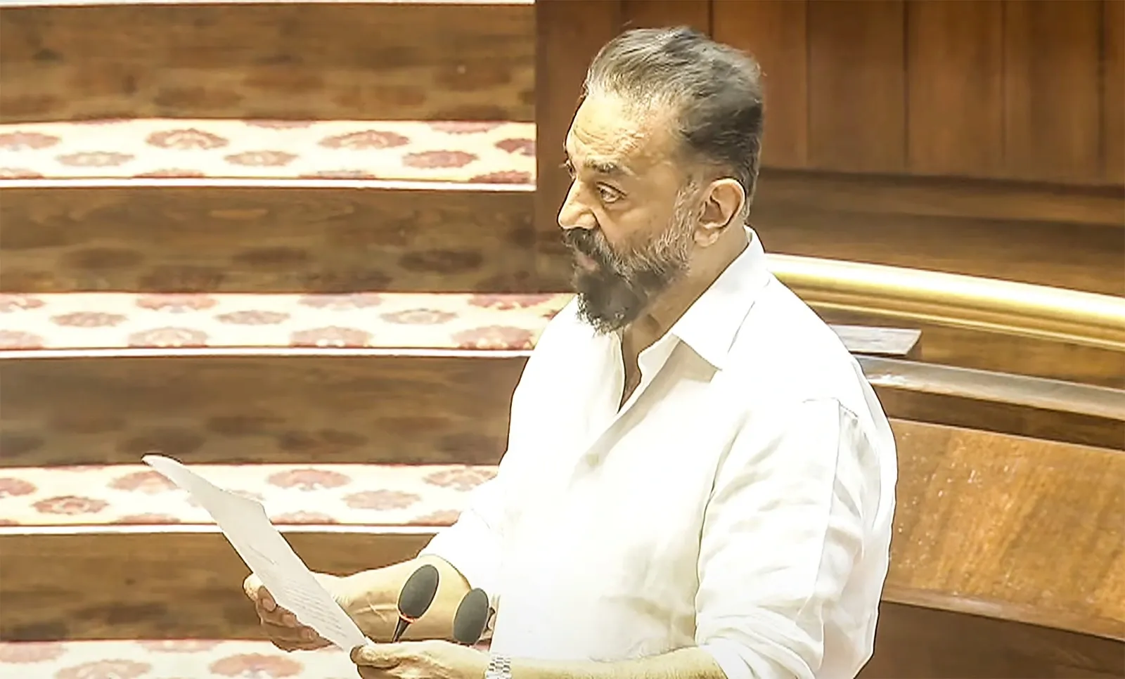 Why Did the RS Adjourn Amidst Protests While Kamal Haasan Took Oath?