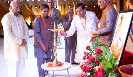Historic Chadar Mahotsav Celebrated by RSS Chief at Jaisalmer's Sonar Fort