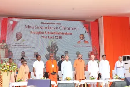 Mohan Bhagwat Graces Consecration Ceremony of Maa Chinmayi Soundarya Temple in Tripura