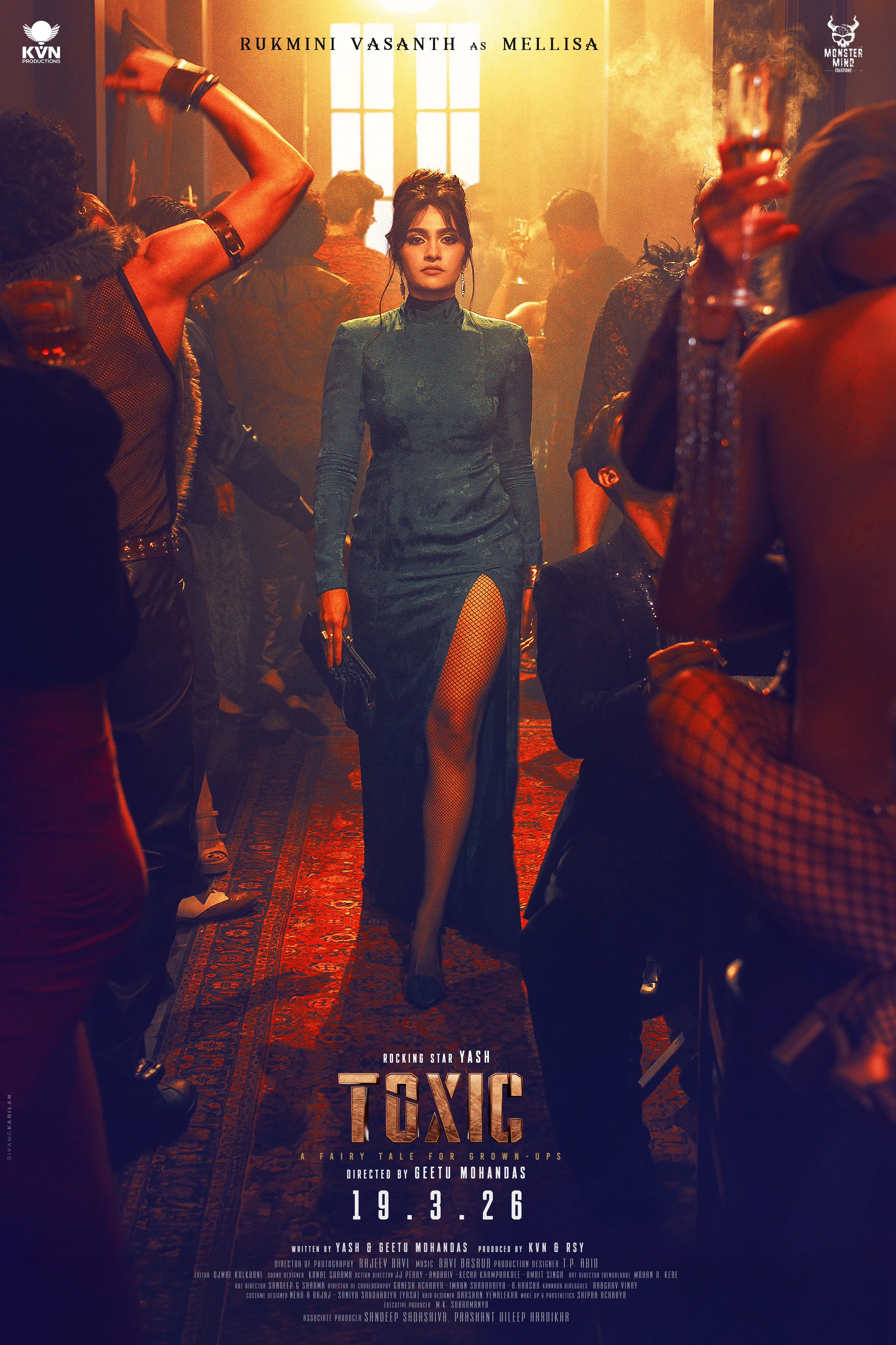 Have You Seen Rukmini Vasanth's First Look as Mellisa in Yash’s 'Toxic: A Fairytale for Grown-Ups'?