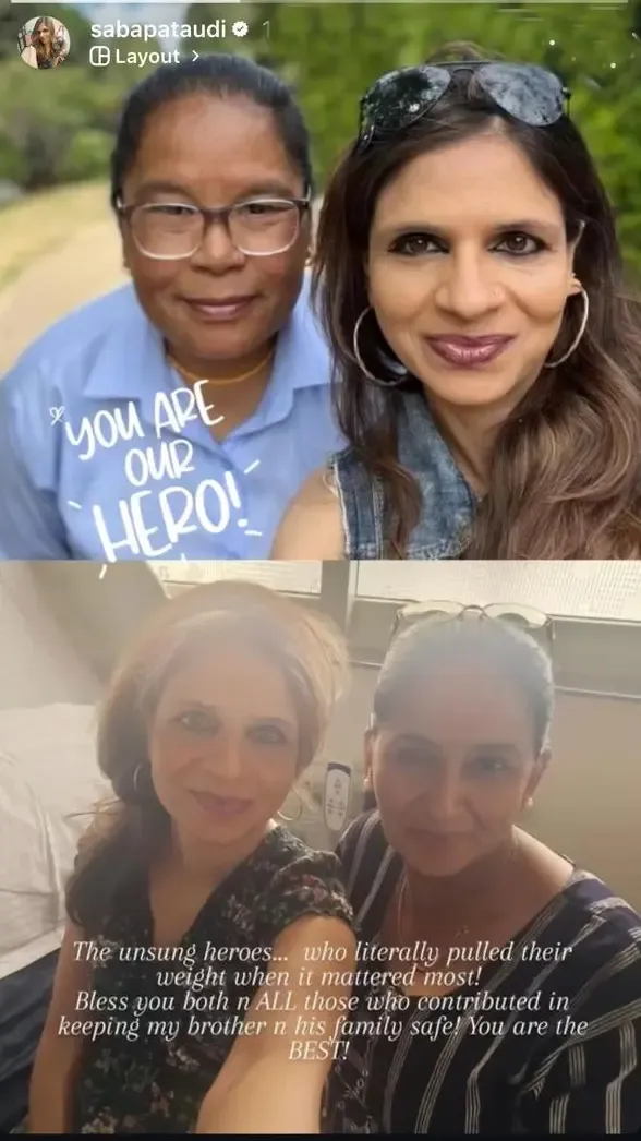 Saba Pataudi Celebrates the ‘Unsung Heroes’ Protecting Saif and His Family