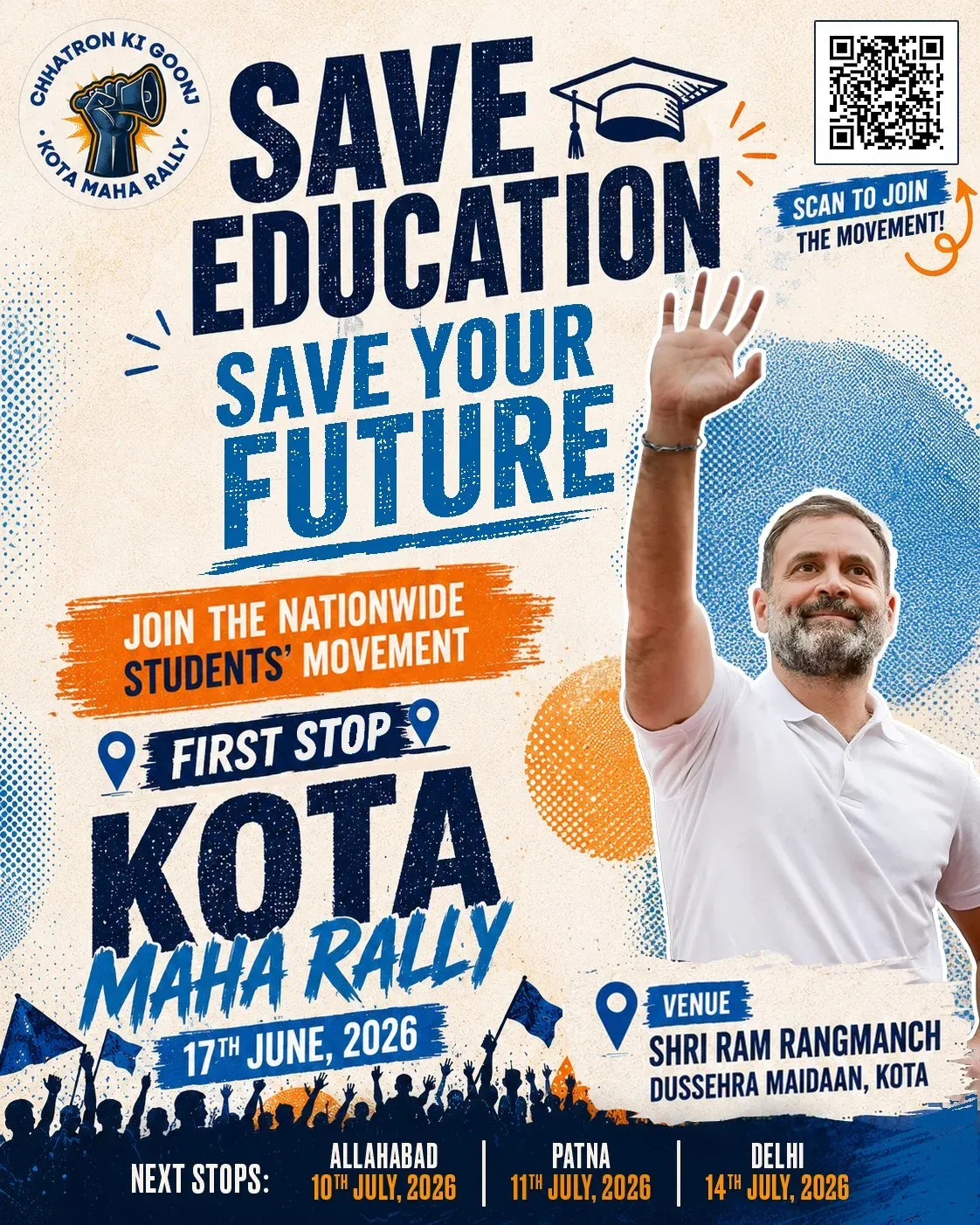 Sachin Pilot calls students to join Rahul Gandhi's Kota rally against NEET leak
