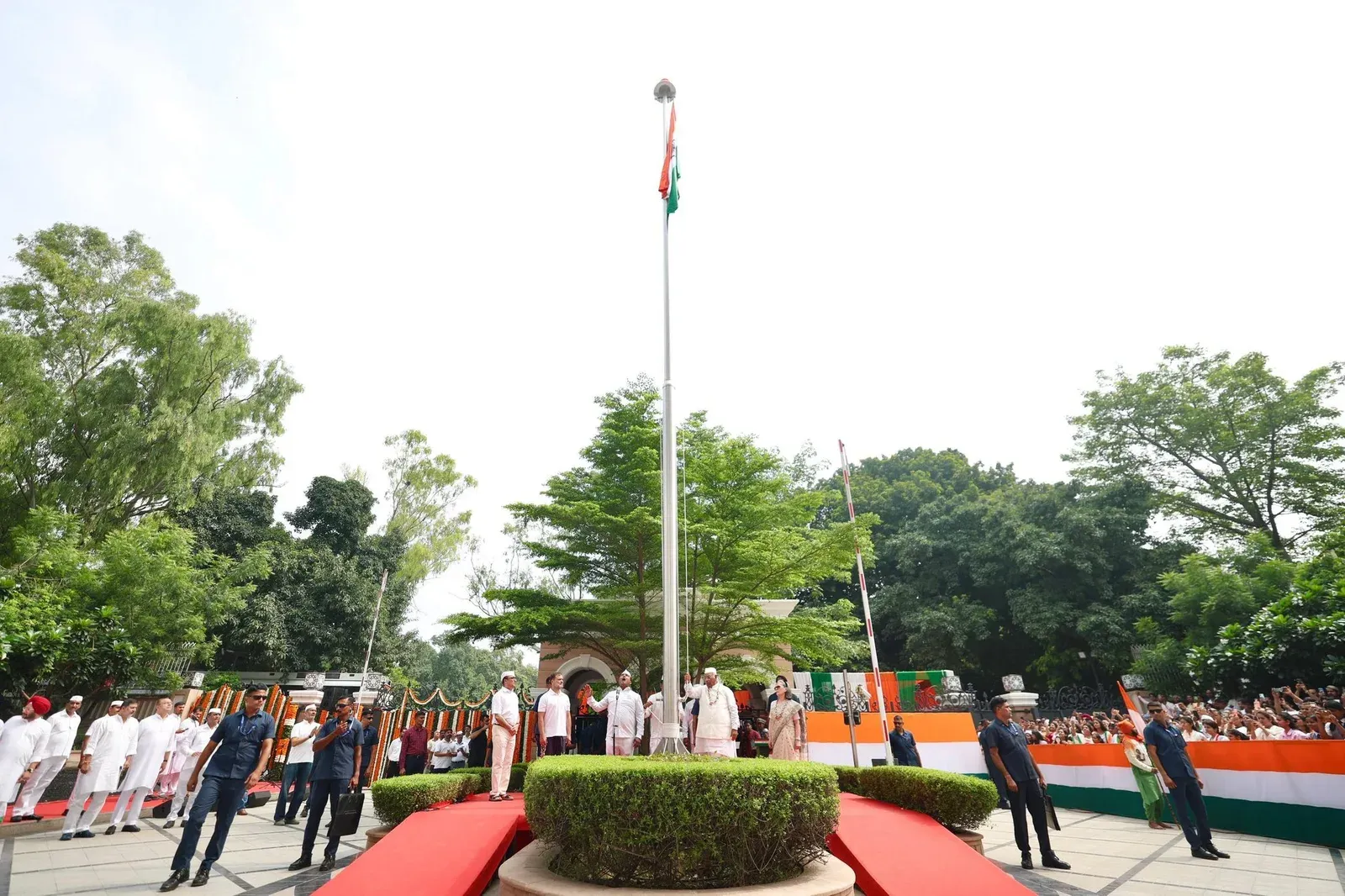 Sachin Pilot joins AICC flag hoisting on Independence Day