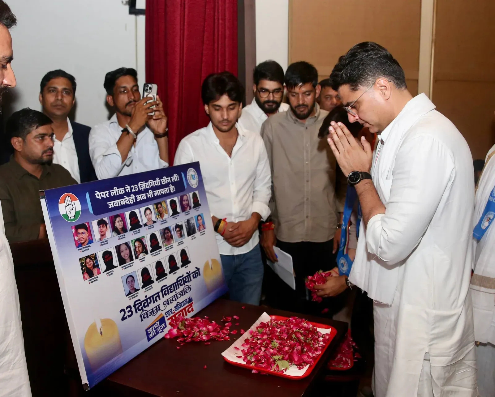 Sachin Pilot joins Chhatra Goonj in Jaipur, raises NEET leak concerns