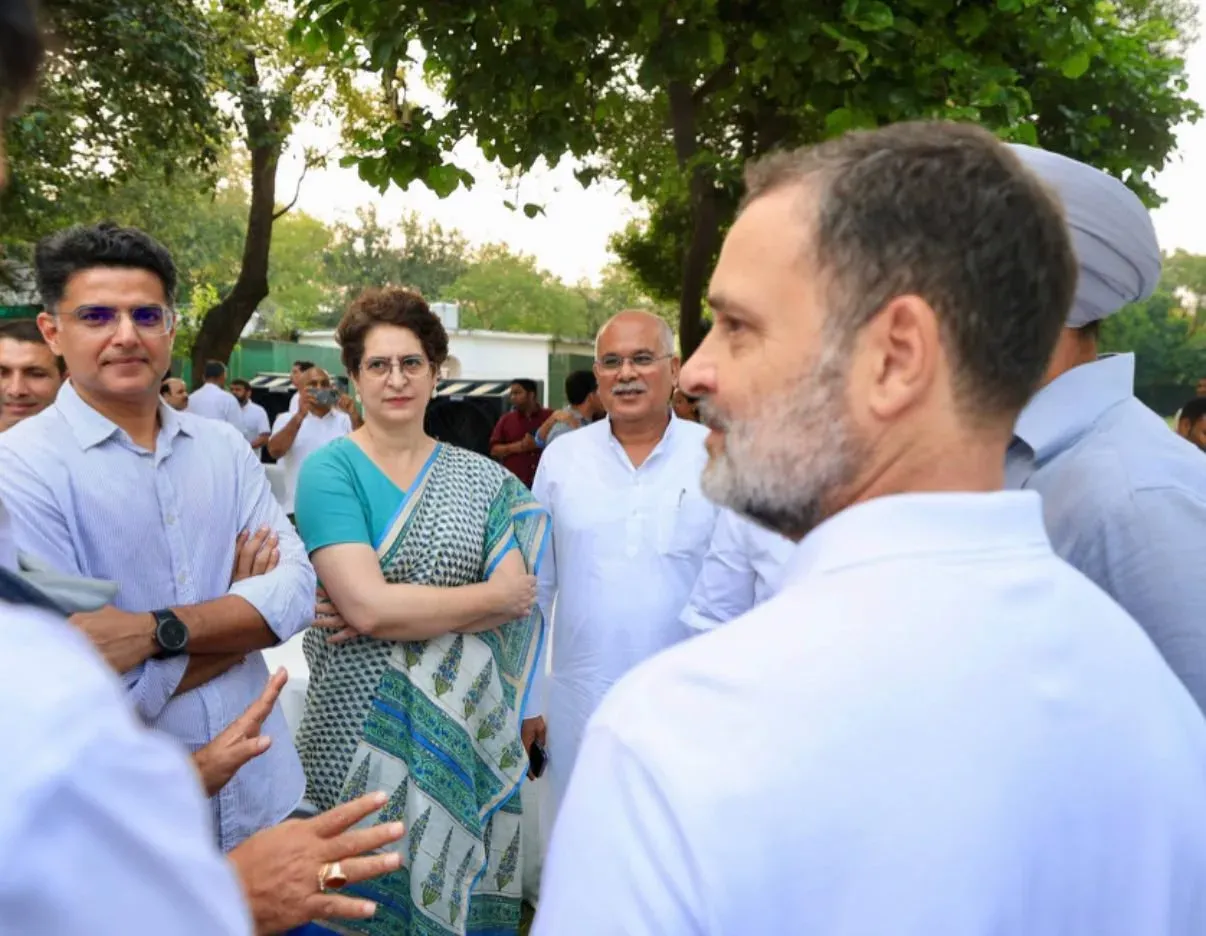 Sachin Pilot joins MPs, INDIA bloc partners for tea at Rahul Gandhi's home