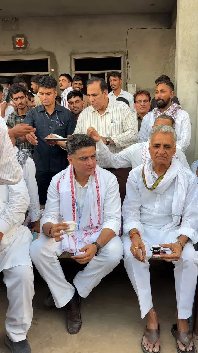 Sachin Pilot Shares Chai Moment During Tonk Visit