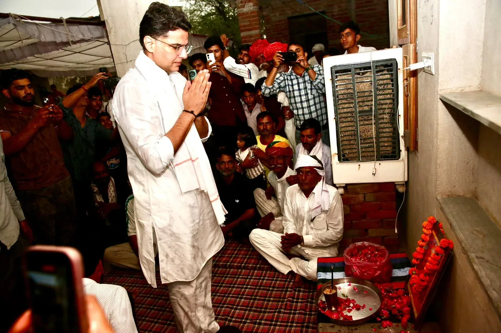Sachin Pilot Visits Staff Member's Family to Offer Condolences