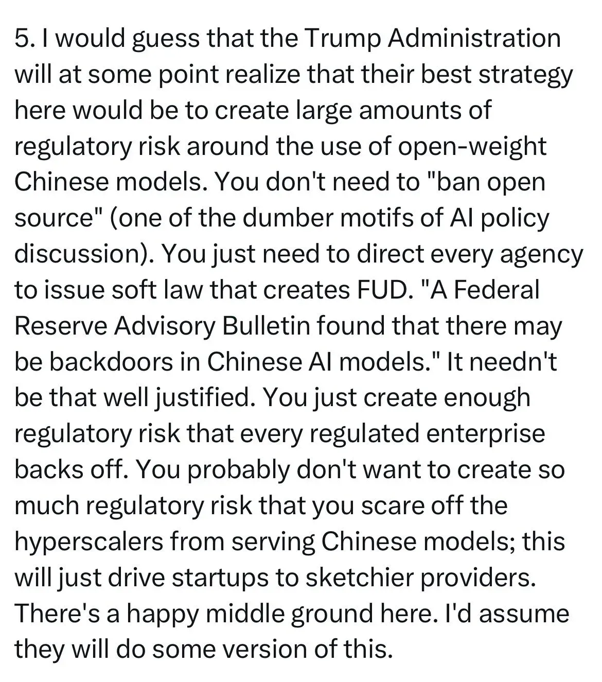 Sacks Warns Against Using Regulatory Fear to Kill Open-Source AI