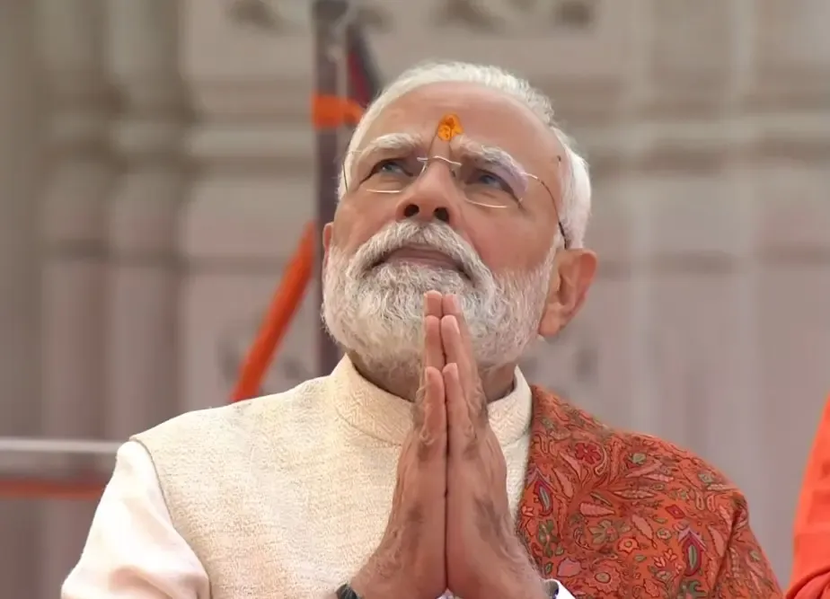 What does PM Modi's statement at the Ram Temple Dhwajarohan Utsav signify?