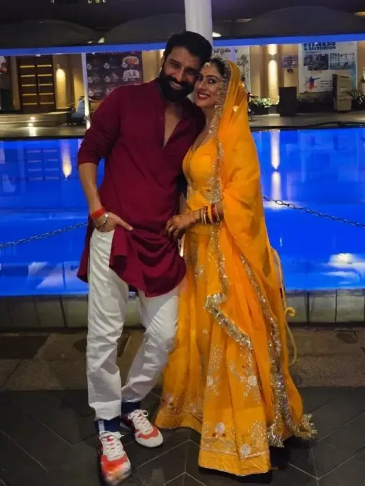 Sai Deodhar celebrates Karwa Chauth with husband Shakti Anand