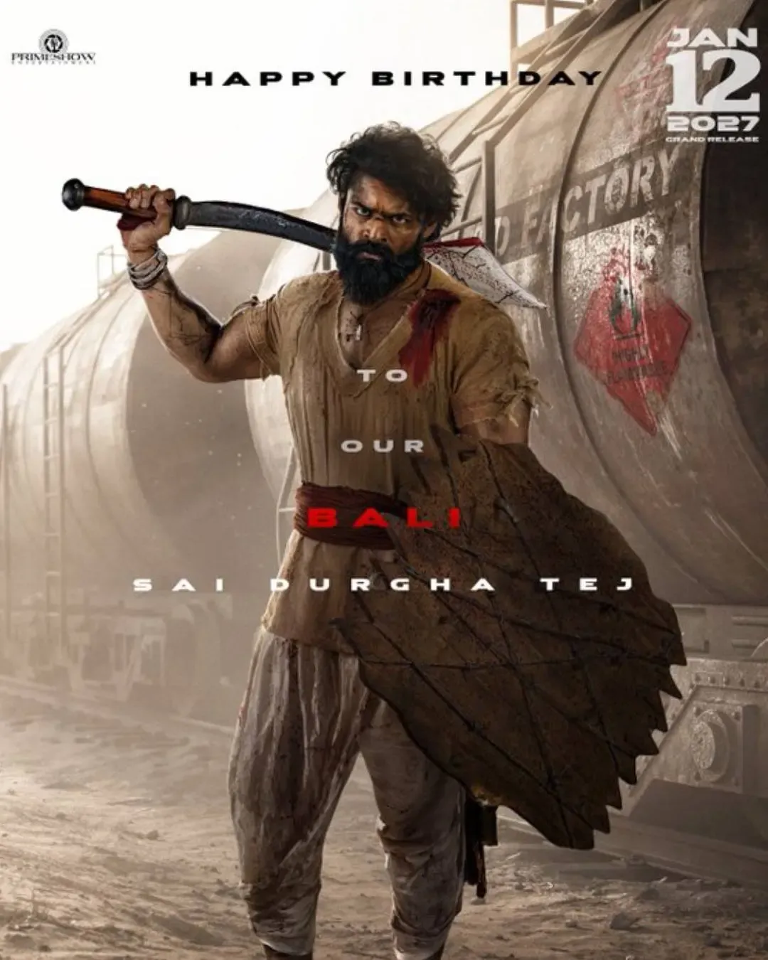 Sai Durgha Tej plays 'BALI' in Sambarala Yeti Gattu, revealed on birthday